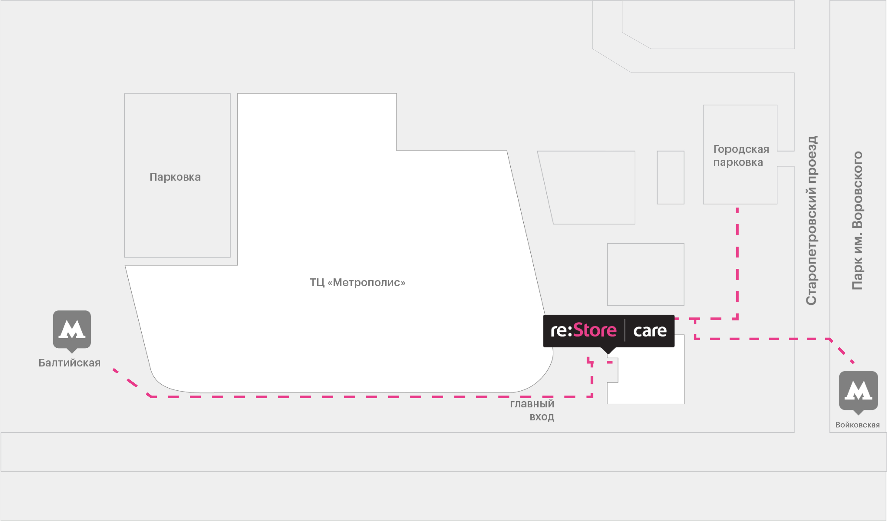 Схема магазинов метрополис на войковской