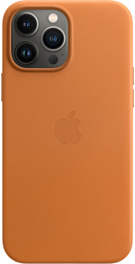 Чехол Apple MagSafe для iPhone 13 Pro Max, кожа, «золотистая охра»