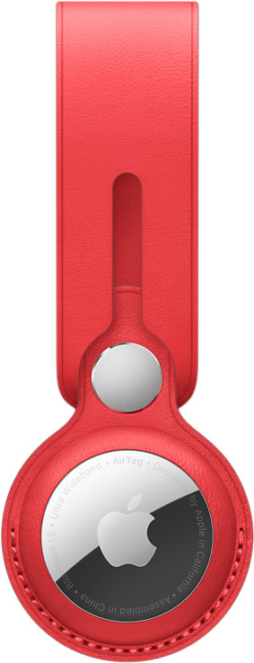 Подвеска для Apple AirTag, кожа, (PRODUCT)RED