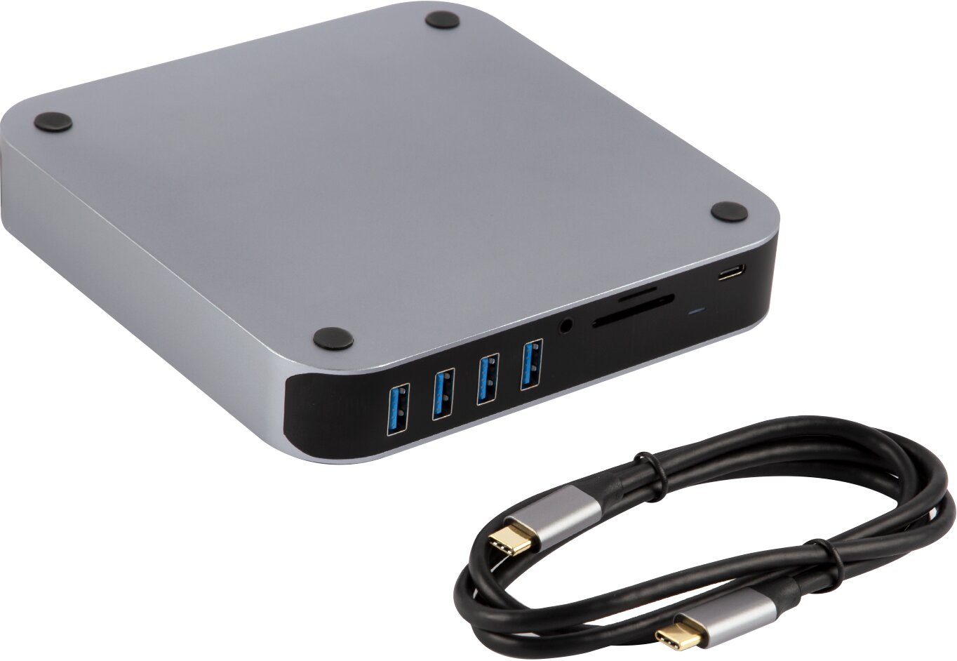 Адаптер moonfish Multiport Type-C 13 в 1 + кабель USB-C, серый
