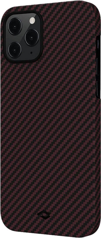 Чехол Pitaka MagEZ Case для iPhone 12/12 Pro, кевлар, красно-черный