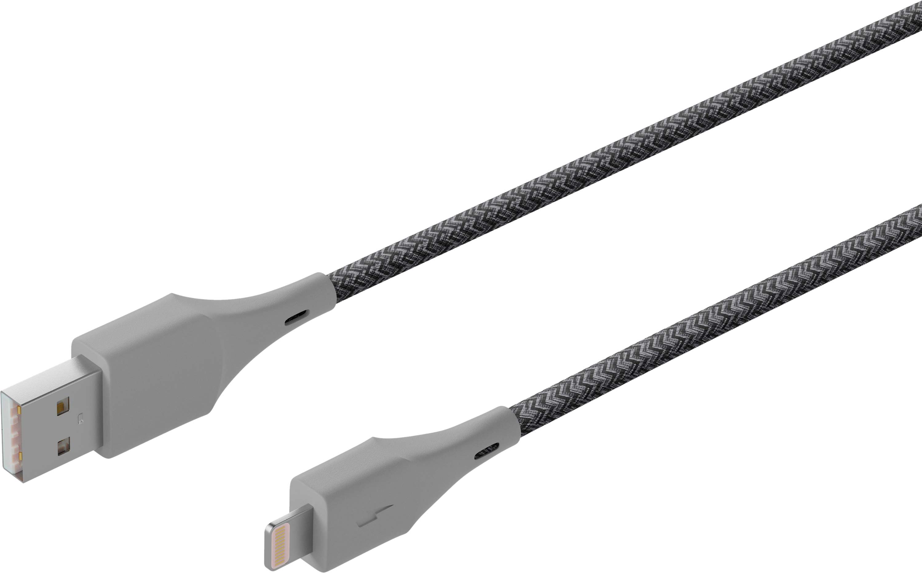 Кабель moonfish Lightning - USB-A (1,2 м), текстиль, серый