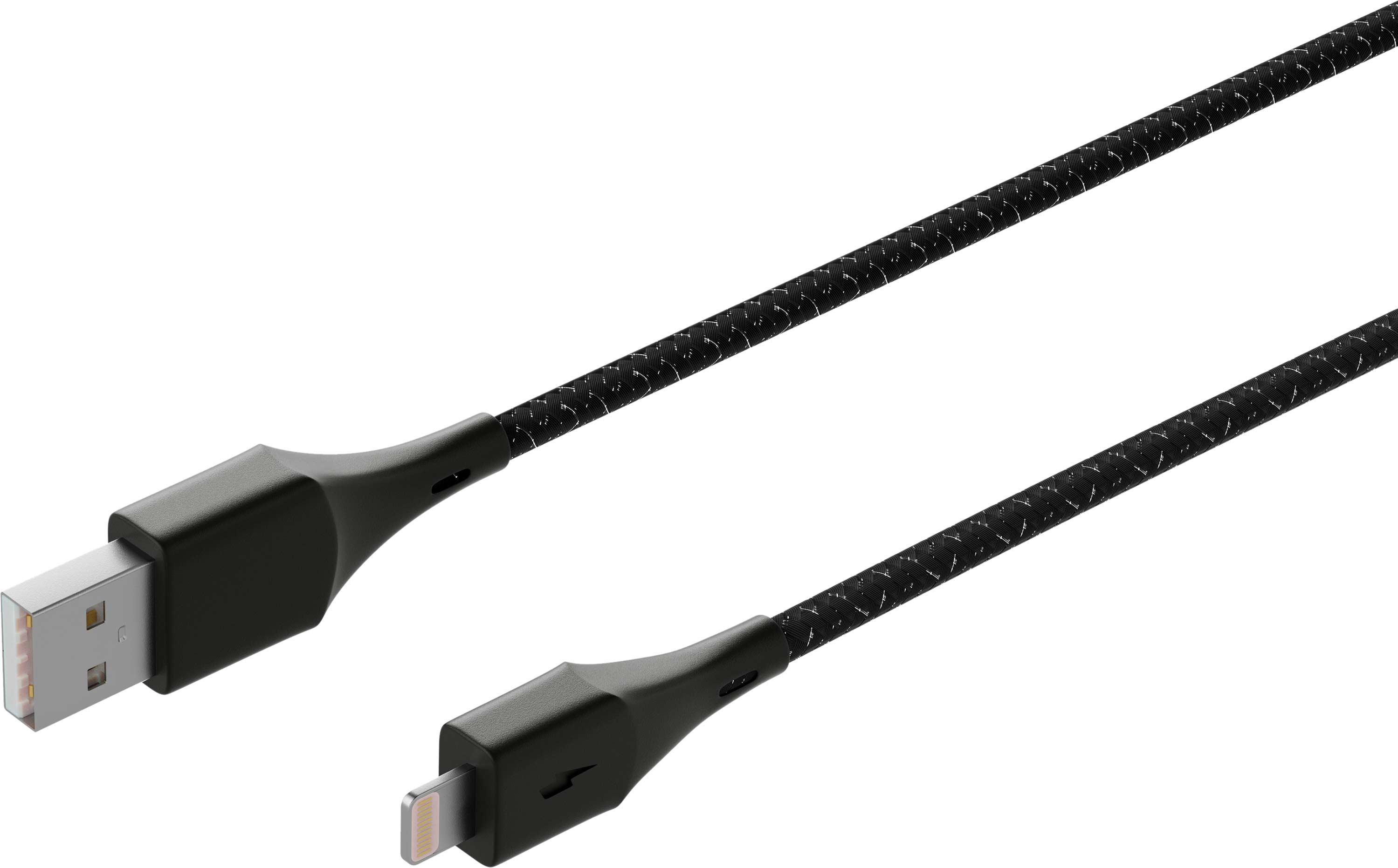Кабель moonfish Lightning - USB-A (1,2 м), текстиль, черный