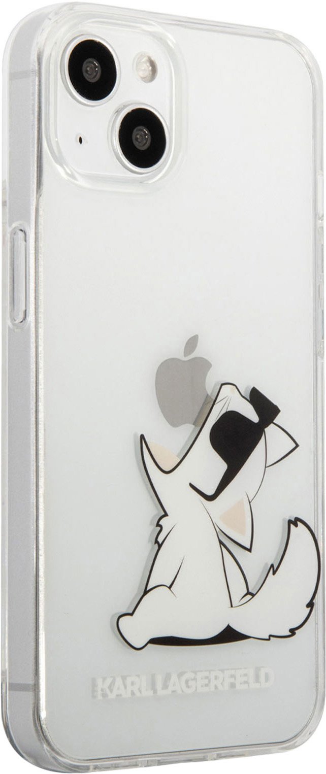 Чехол Lagerfeld Choupette для iPhone 13 mini, пластик, прозрачный