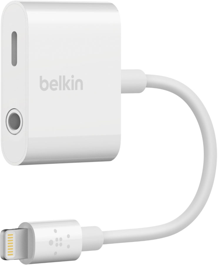 Адаптер Belkin Lightning - USB-C - mini jack 3,5mm, белый