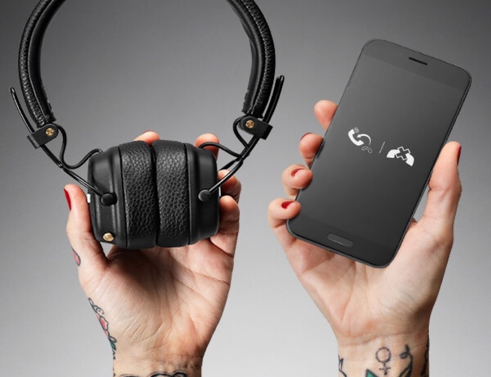 Беспроводные наушники Marshall Major III Bluetooth, черный  (mrshlmajor3blkBT04092186) наличие в магазинах re:Store Москва