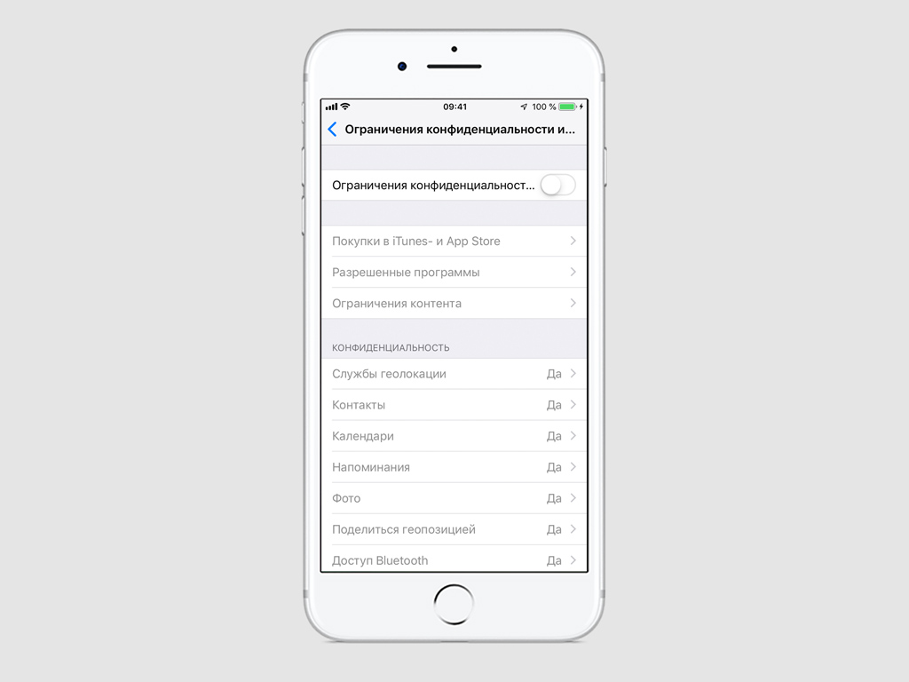 Айфон снять ограничение контента. Приватность IOS. Ограничение конфиденциальности